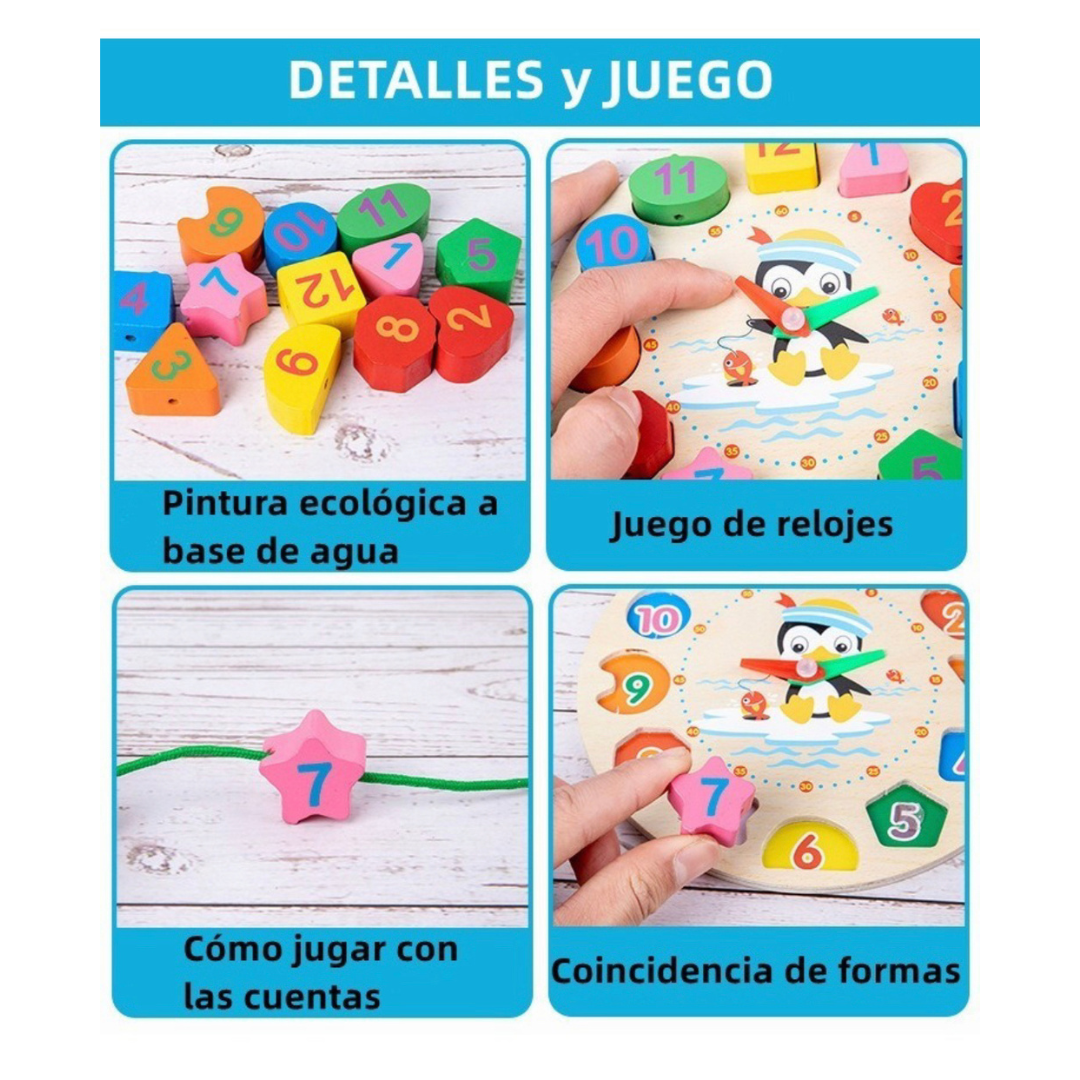 6 Juguetes Didácticos de Madera