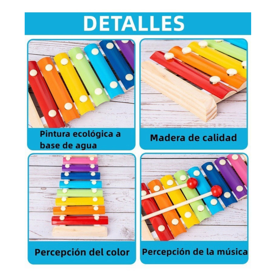 6 Juguetes Didácticos de Madera