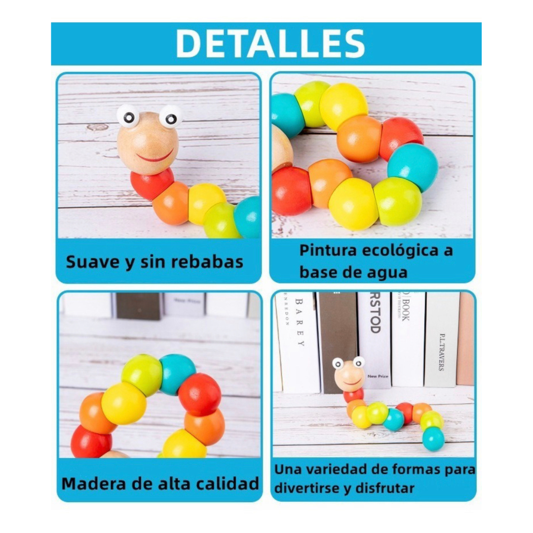 6 Juguetes Didácticos de Madera